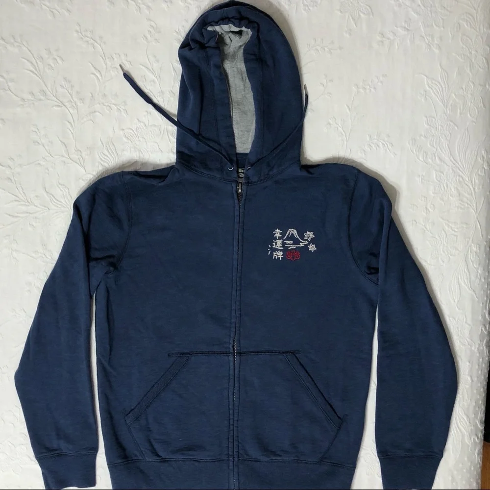 Lucky Brand Hoodie NWOT Jacket Embroidered Yokosuka Sweatshirt Size Small - Picture 12 of 12